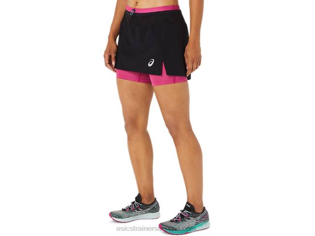 Women\s Fujitrail Skort Performance Black/Fuchsia Red Asics XXPD3507