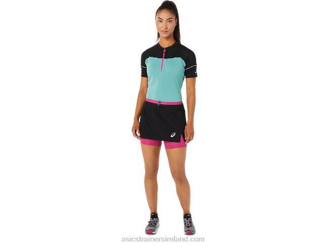 Women\s Fujitrail Skort Performance Black/Fuchsia Red Asics XXPD3507