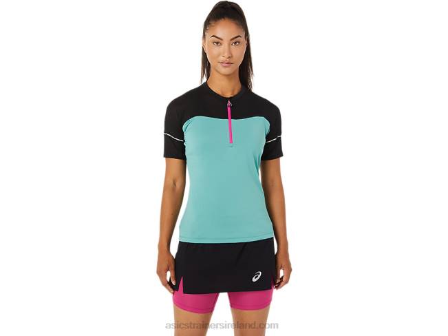 Womens Fujitrail Top Sage/Performance Black Asics XXPD3401