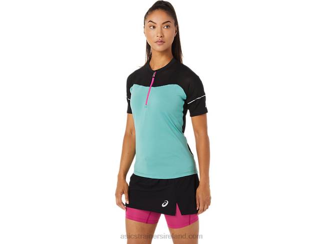 Women\s Fujitrail Top Sage/Performance Black Asics XXPD3401