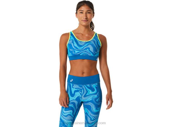 Womens Graphic Bra Reborn Blue Asics XXPD2473