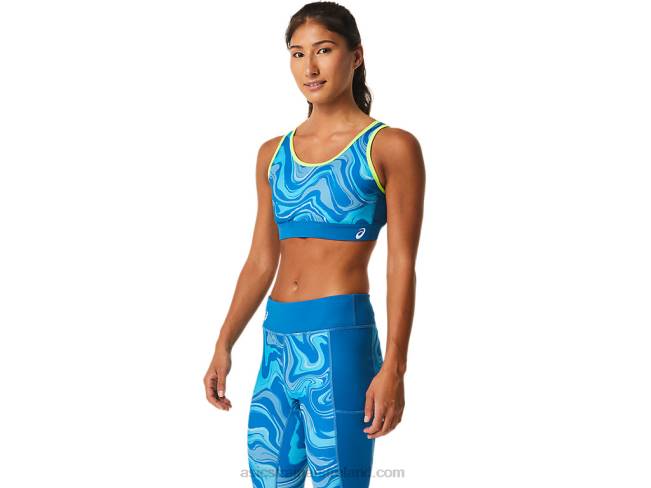 Women\s Graphic Bra Reborn Blue Asics XXPD2473