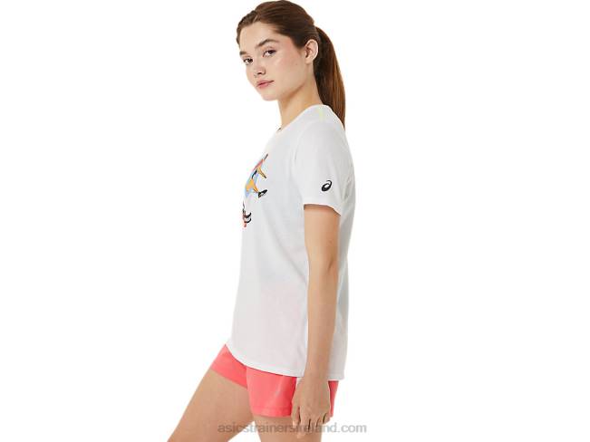 Women\s Graphic Short Sleeve Wch Brilliant White Asics XXPD3215