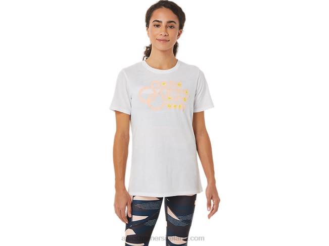 Womens Graphic Tee Brilliant White Asics XXPD3574