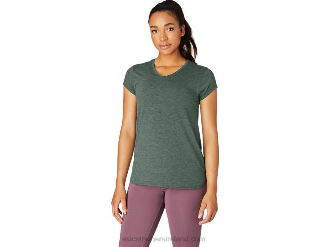 Womens Heather Vneck Top Ivy Heather Asics XXPD2159