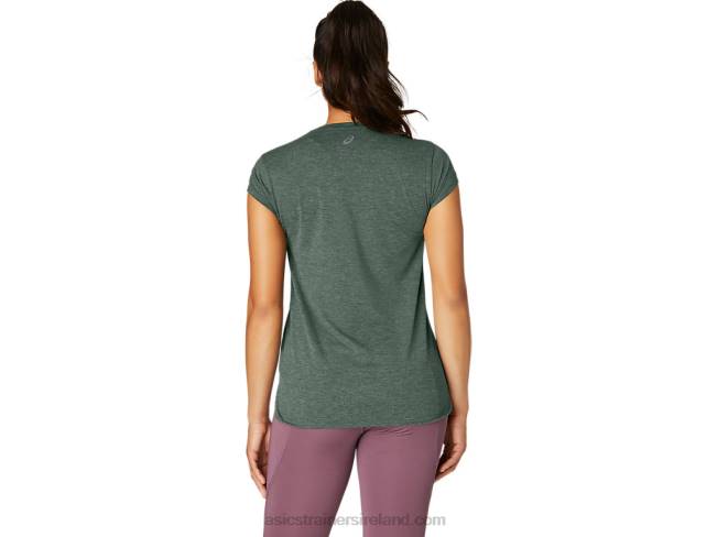 Women\s Heather Vneck Top Ivy Heather Asics XXPD2159