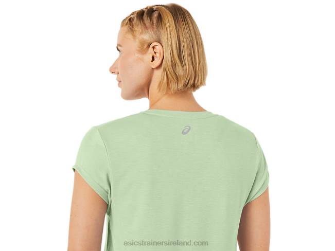 Women\s Heather Vneck Top Whisper Green Heather Asics XXPD2292