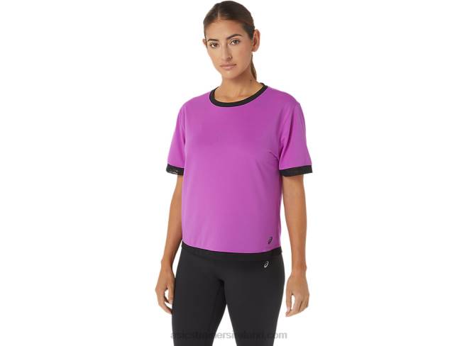 Womens Kate Mesh Short Sleeve Orchid Asics XXPD2748