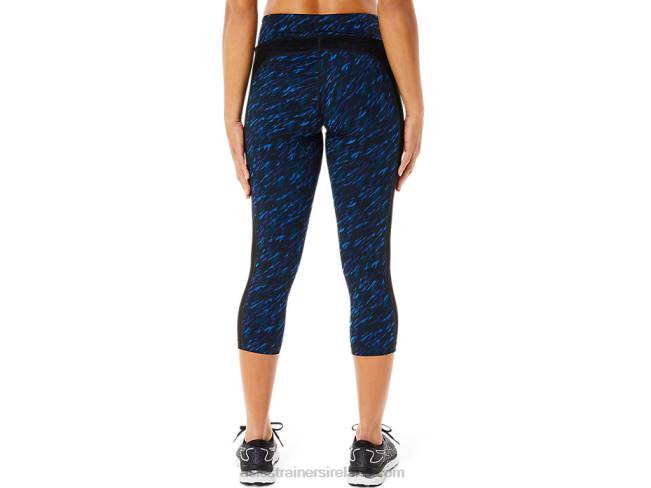 Women\s Kate Pocket Capri Night Shade/Lake Drive Print Asics XXPD3516