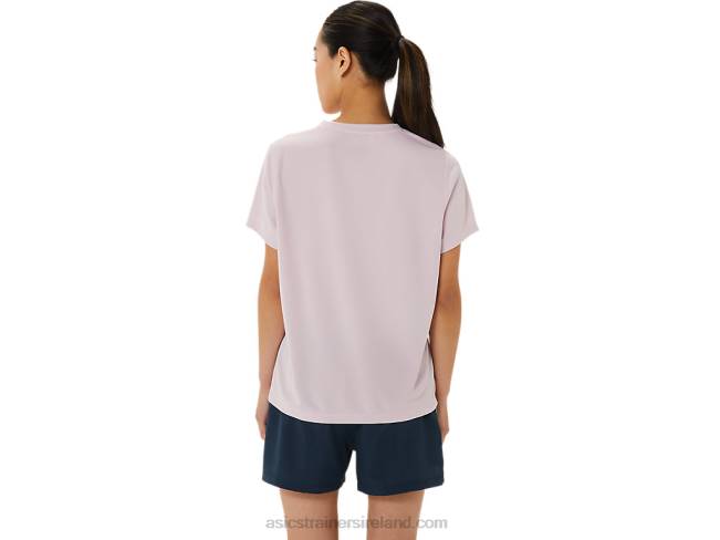 Women\s Lam Ready-Set II Short Sleeve Barely Rose Asics XXPD3268