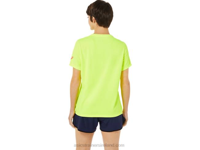 Women\s Lam Ready-Set II Short Sleeve Safety Yellow Asics XXPD3625