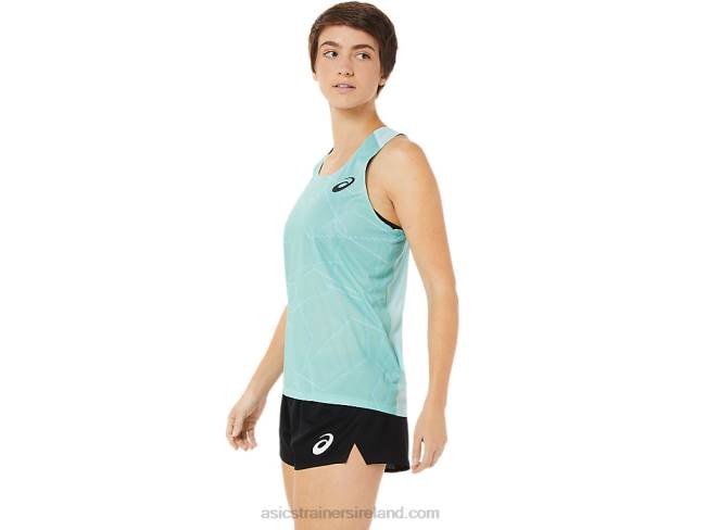 Women\s Light Mesh Singlet Clear Blue Asics XXPD3262