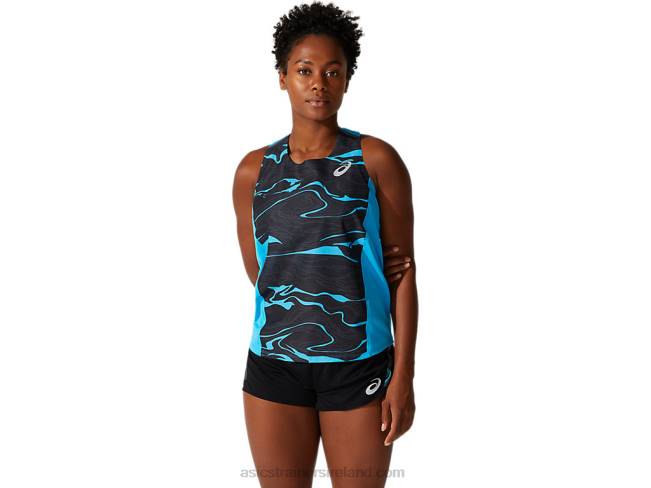 Womens Light Mesh Singlet Digital Aqua Asics XXPD4075