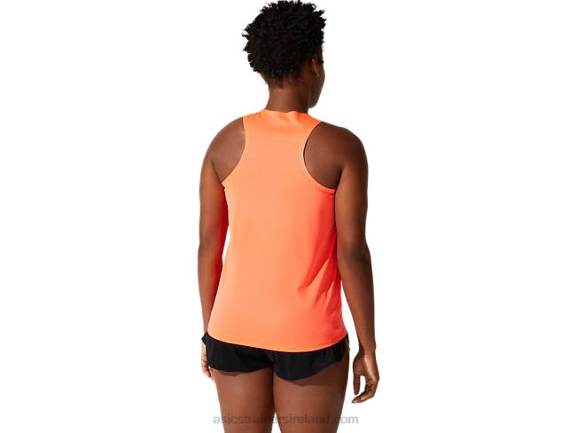 Women\s Light Mesh Singlet Flash Coral Asics XXPD4062