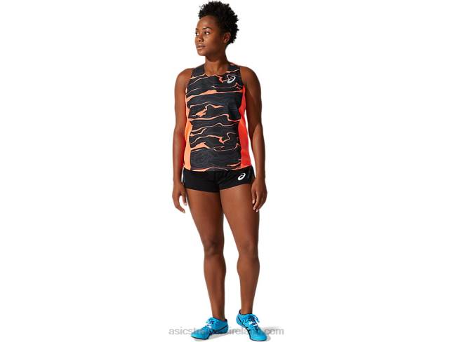 Women\s Light Mesh Singlet Flash Coral Asics XXPD4062