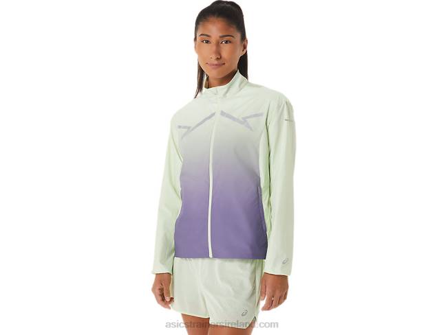 Womens Lite-Show Jacket Whisper Green/Dusty Purple Asics XXPD2334