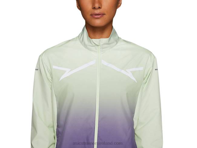 Women\s Lite-Show Jacket Whisper Green/Dusty Purple Asics XXPD2334