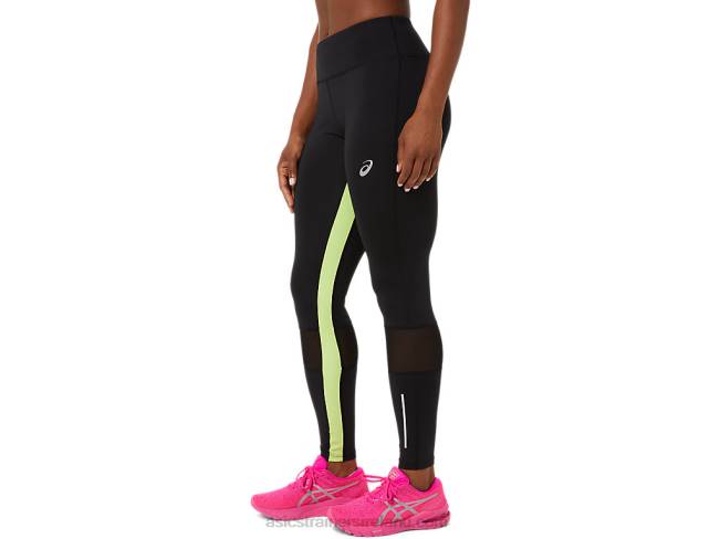 Women\s Lite-Show Tight Performance Black/Lime Green Asics XXPD3484