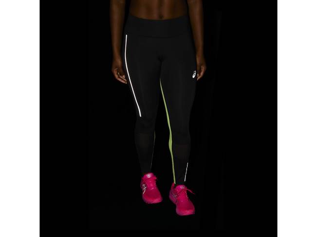 Women\s Lite-Show Tight Performance Black/Lime Green Asics XXPD3484