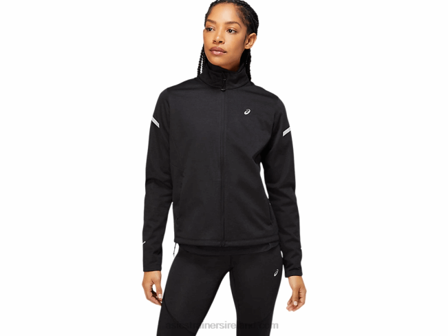 Womens Lite-Show Winter Jacket Performance Black Heather Asics XXPD3646