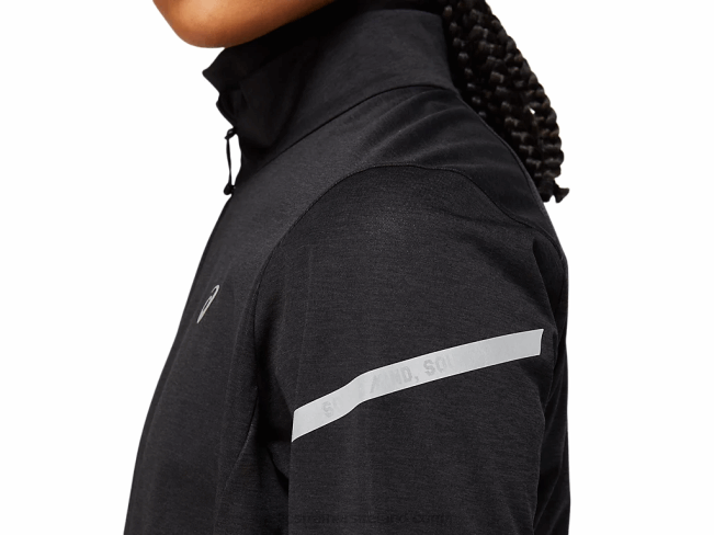 Women\s Lite-Show Winter Jacket Performance Black Heather Asics XXPD3646