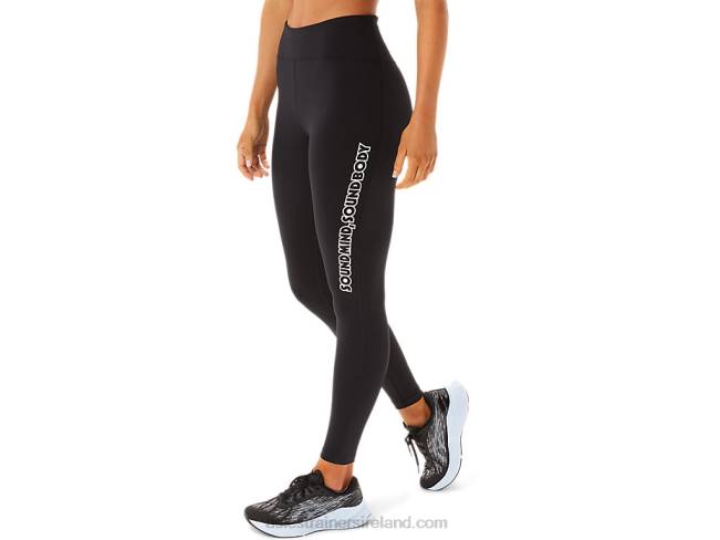 Women\s Logo Graphic Tight Performance Black/Smoke Grey Asics XXPD2925