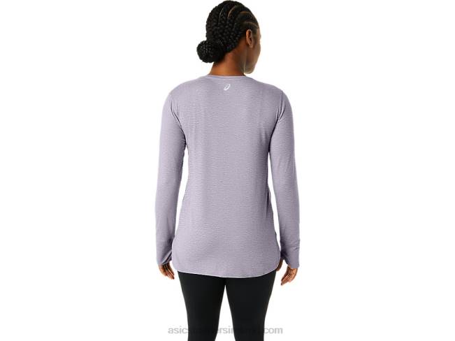 Women\s Long Sleeve Heather Top Dusk Violet Heather Asics XXPD2304