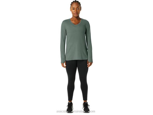 Women\s Long Sleeve Heather Top Ivy Heather Asics XXPD2176