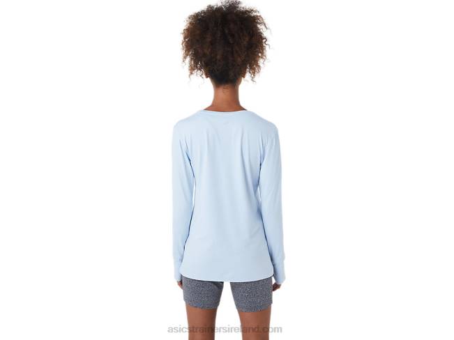 Women\s Long Sleeve Heather Top Soft Sky Heather Asics XXPD2723