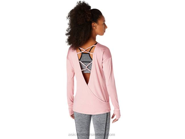 Women\s Long Sleeve Top Smokey Rose Asics XXPD3671