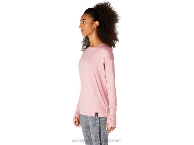 Women\s Long Sleeve Top Smokey Rose Asics XXPD3671