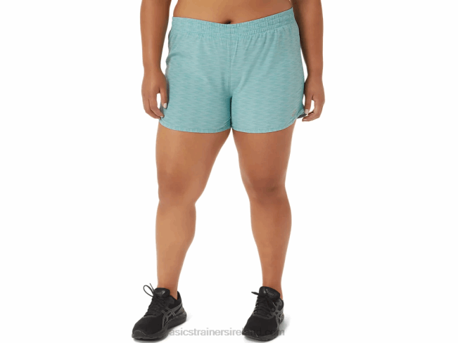 Womens Lyte Speed 4in Run Short Sage Spacedye Asics XXPD3298