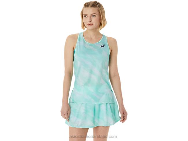 Womens Match Graphic Tank Fresh Ice Asics XXPD3065