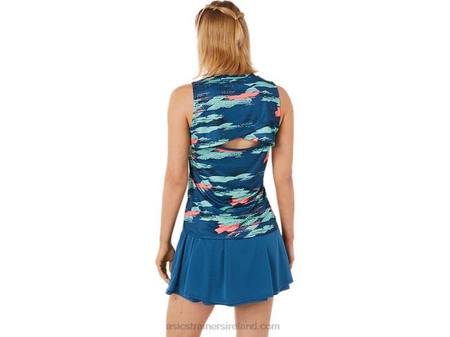 Women\s Match Graphic Tank Light Indigo Asics XXPD3476