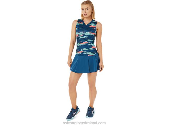 Women\s Match Graphic Tank Light Indigo Asics XXPD3476