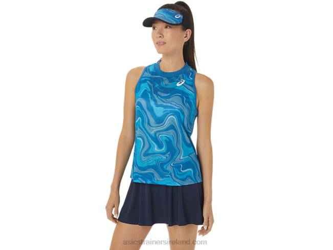 Women\s Match Graphic Tank Reborn Blue Asics XXPD2556