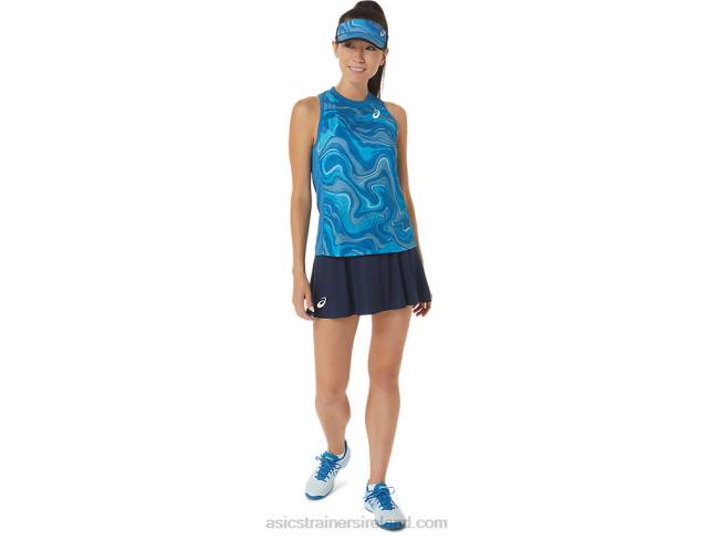 Women\s Match Graphic Tank Reborn Blue Asics XXPD2556