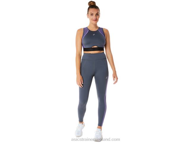 Women\s Mesh Panel Training Bra Carrier Grey Asics XXPD2289