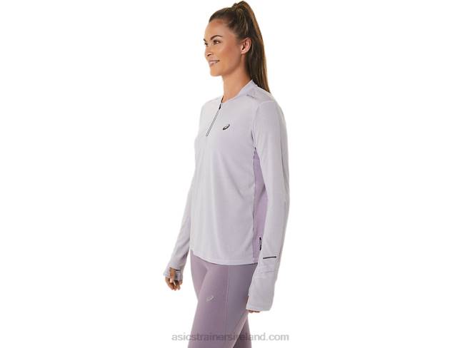 Women\s Metarun 1/2 Zip Long Sleeve Top Dusk Violet/Violet Quartz Asics XXPD2480