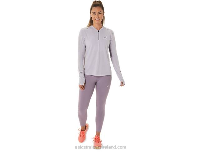 Women\s Metarun 1/2 Zip Long Sleeve Top Dusk Violet/Violet Quartz Asics XXPD2480