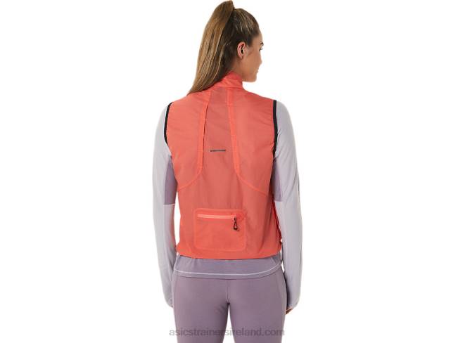 Women\s Metarun Packable Vest Papaya Asics XXPD2502