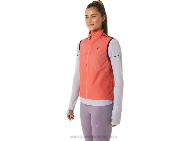 Women\s Metarun Packable Vest Papaya Asics XXPD2502