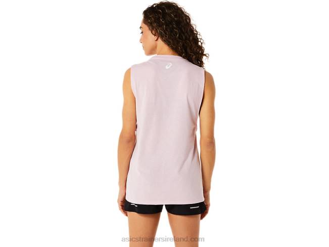 Women\s Mountain Muscle Tank Barely Rose Asics XXPD2842