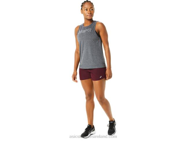 Women\s Muscle Tank Dark Grey Heather/Mist Asics XXPD3693