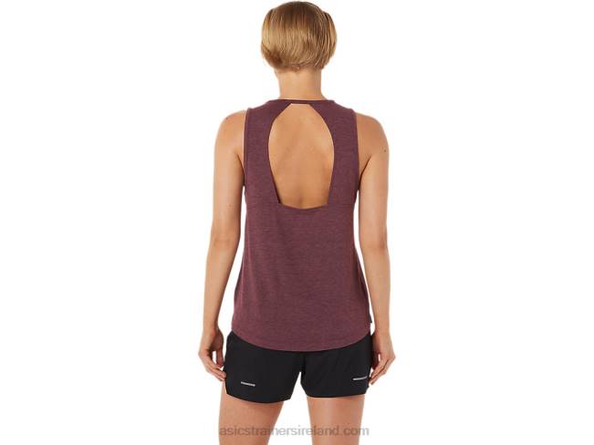 Women\s Muscle Tank Deep Mars Heather/Dragon Fruit Asics XXPD3666