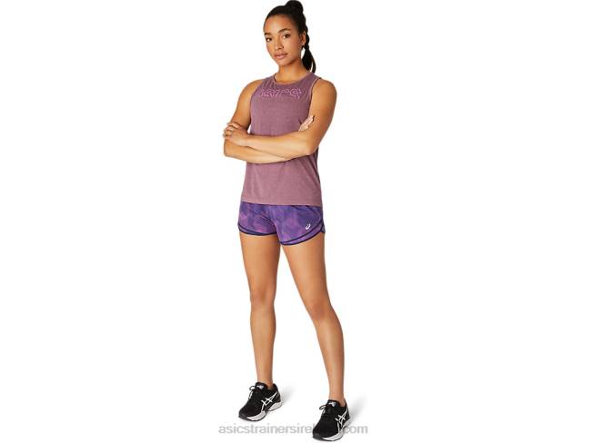 Women\s Muscle Tank Grape Heather Asics XXPD4107