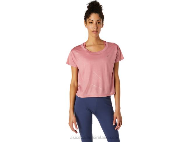 Womens Nagare Short Sleeve Top Smokey Rose Asics XXPD3696