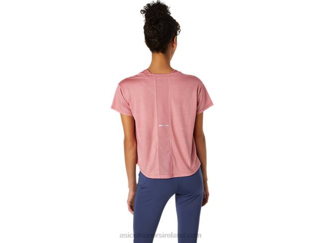 Women\s Nagare Short Sleeve Top Smokey Rose Asics XXPD3696