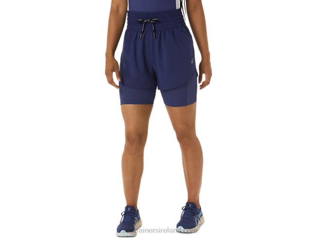 Womens Nagino 4in Run Short Indigo Blue Asics XXPD2248