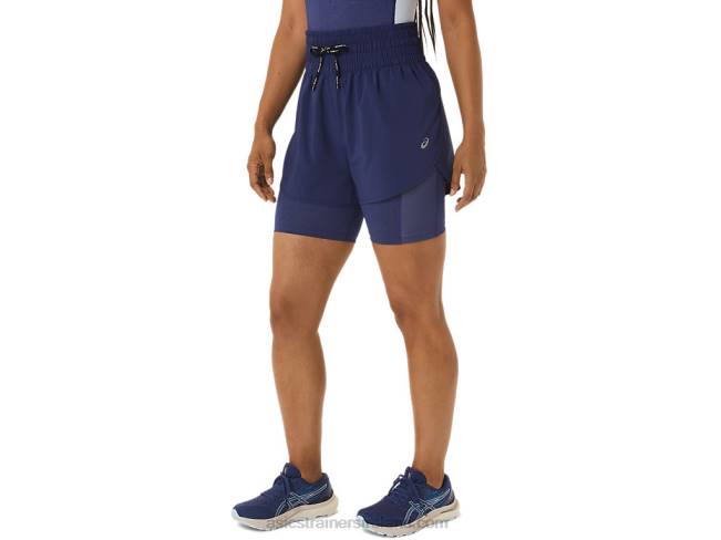 Women\s Nagino 4in Run Short Indigo Blue Asics XXPD2248